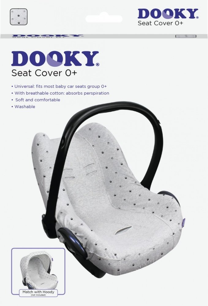 Xplorys    DOOKY Seat cover 0+ Light Grey Crowns -   5