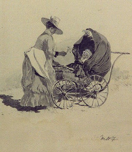 Детская коляска. Часть 4. Американская коляска времен "Унесенных ветром"