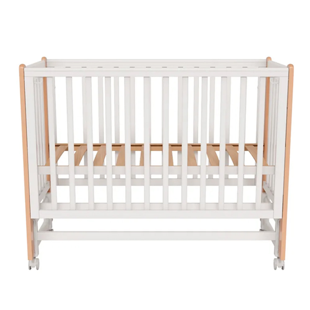 OLANT BABY кровать с маятником Bliss белый/бук - фото  3