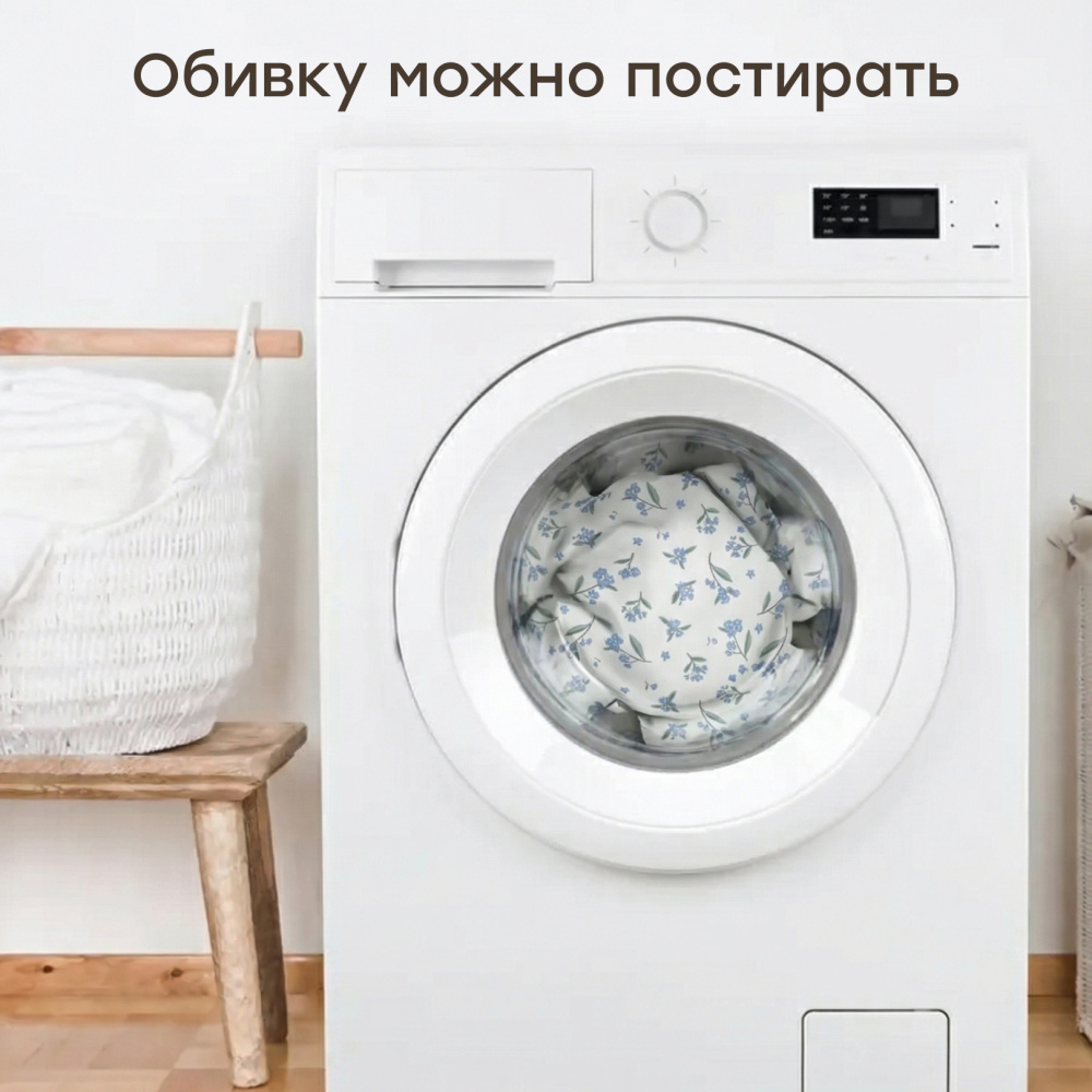 Happy Baby коляска прогулочная для кукол Твиглет (twiglet) синие цветы / blue flowers - фото  8