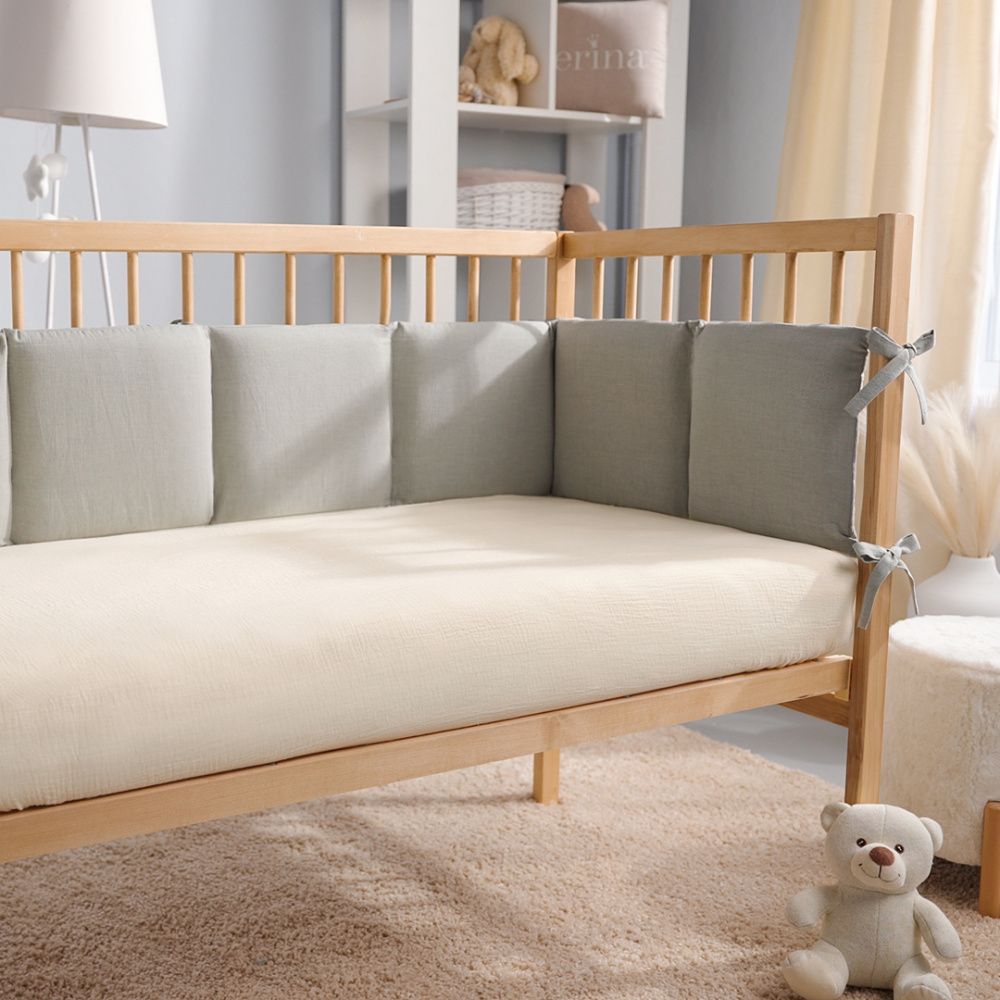 Perina простыня на резинке детская  Muslin (молочная)  - фото  3