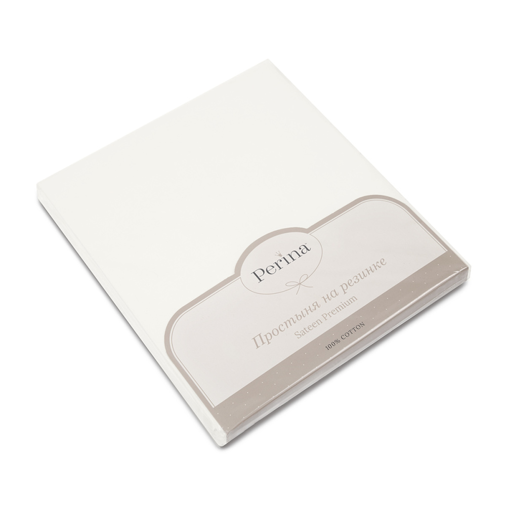 Perina простыня на резинке 120х60 детская сатин айвори - фото  4