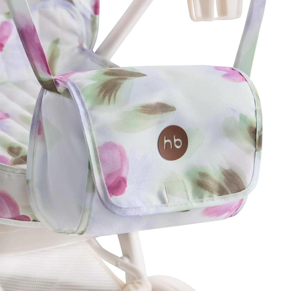 Happy Baby коляска для кукол Эшли (Ashley) сиреневые цветы / lilac flowers - фото  19