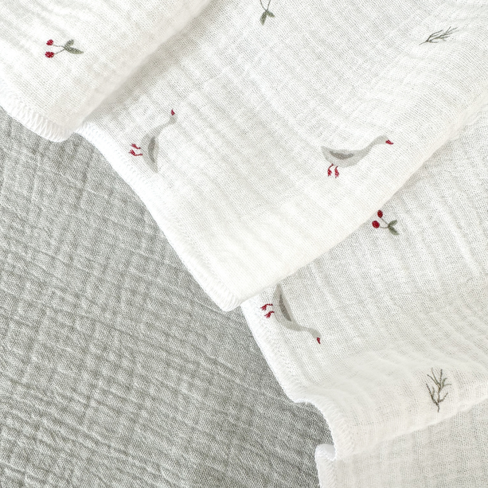 Perina комплект пелёнок детских (2 шт) Гуси/Шалфей - фото  3