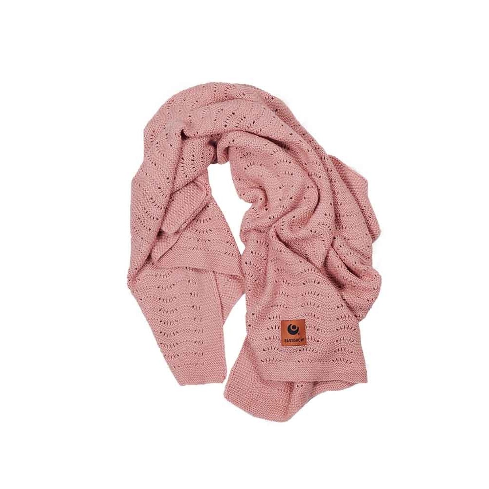 Easygrow Плед-одеяло шерсть Grandma Wave Warm Pink - фото  1