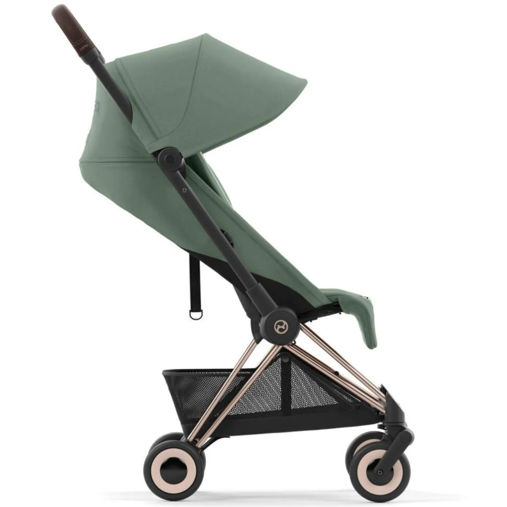 Cybex Коляска Coya Rosegold Leaf Green с дождевиком и бампером - фото  7