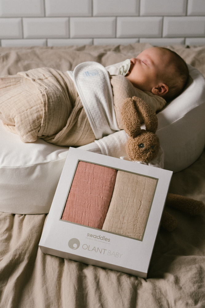 OLANT BABY комплект муслиновых пеленок 120х120, 2 штуки - фото  5