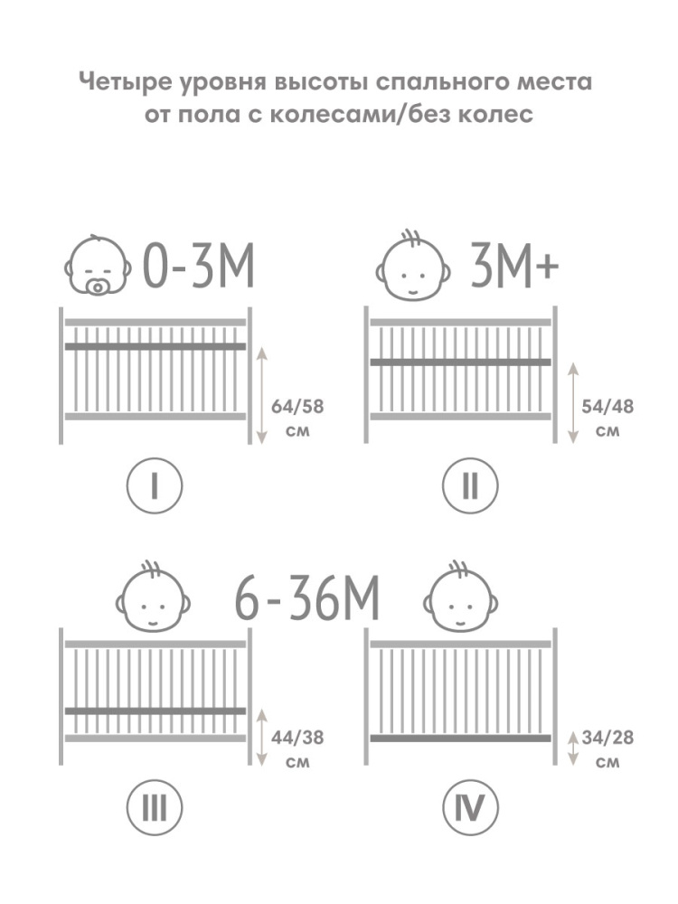 OLANT кровать приставная Элвис (Elvis) белый/бук - фото  10