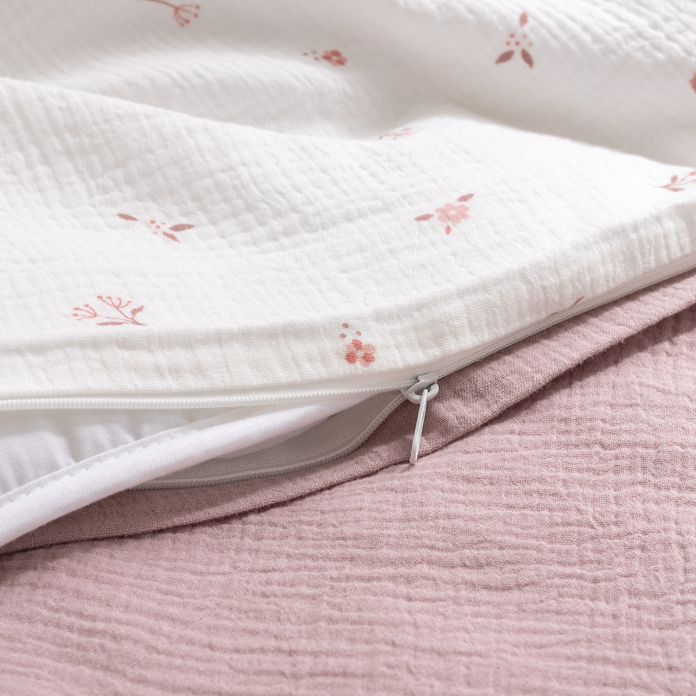 Perina комплект постельного белья Muslin Лето розовое/Мокко 3 предмета - фото  8
