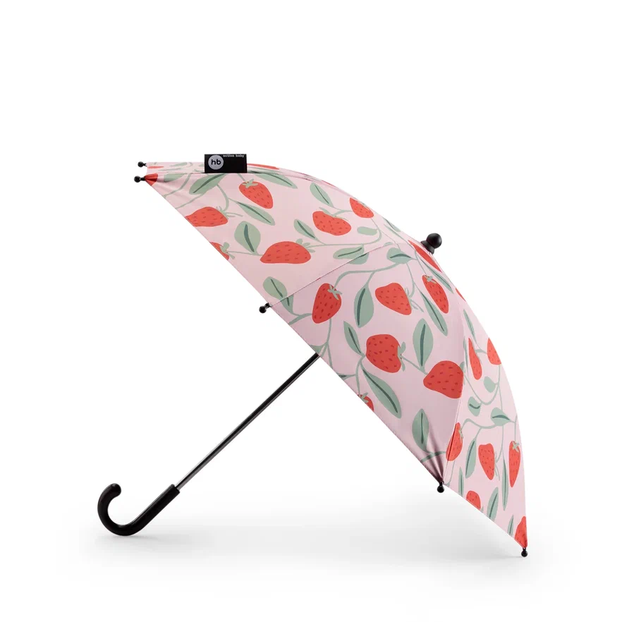 Happy Baby зонт детский в комплекте с креплением для коляски, велосипеда strawberry