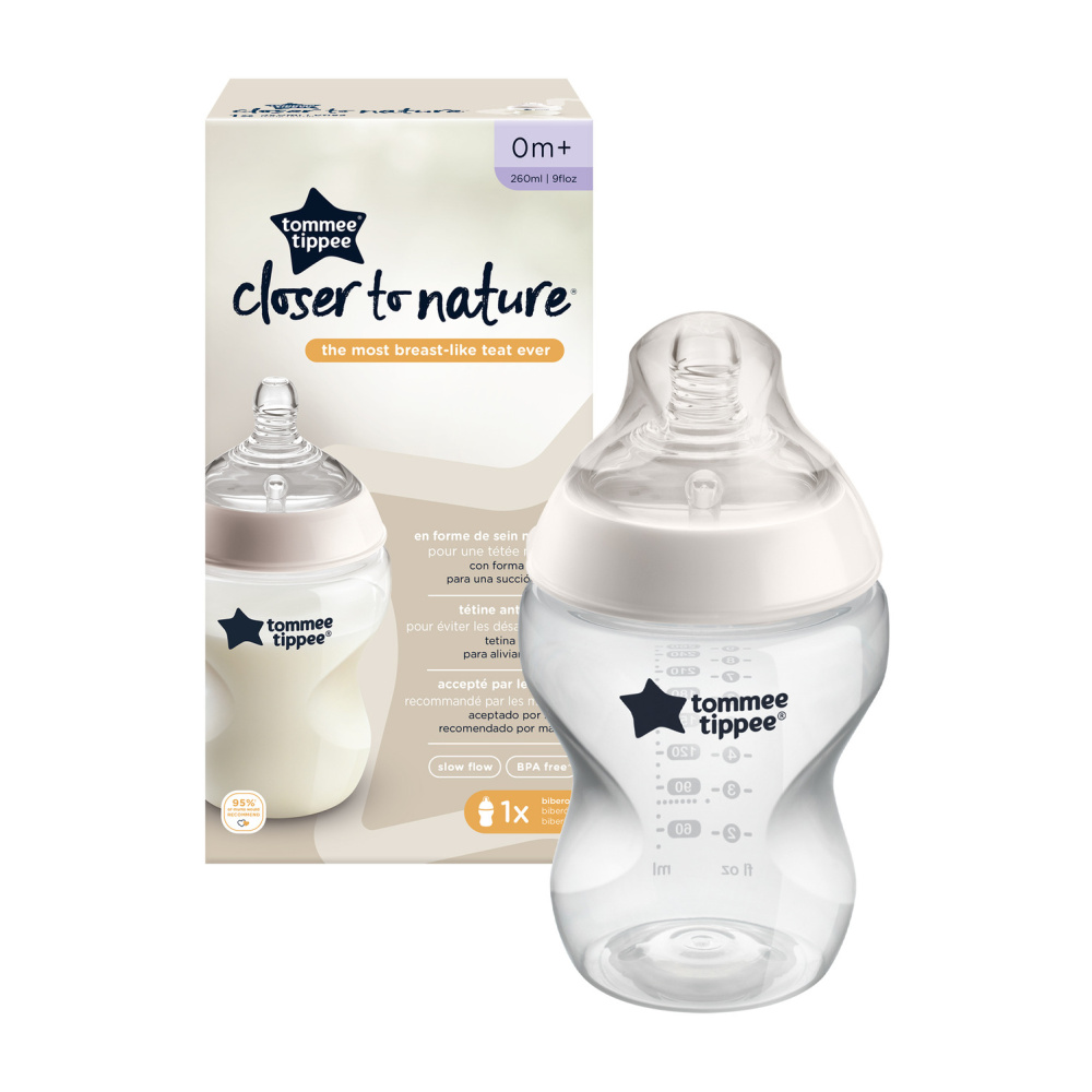 Tommee Tippee бутылочка для кормления Closer to nature, 260 мл., 0+