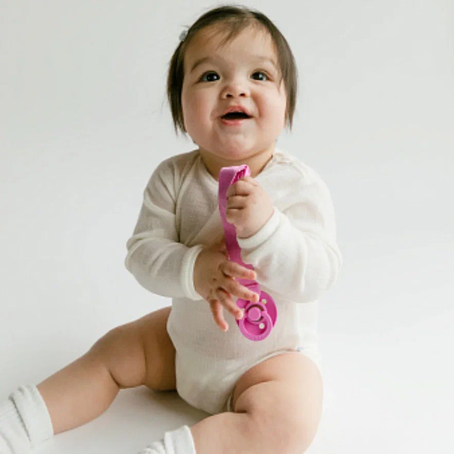 BIBS держатель для пустышки Clip Loop, Bubblegum - фото  6