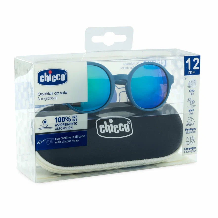 Chicco очки солнцезащитные 12мес+ Blue Mirror синий - фото  3