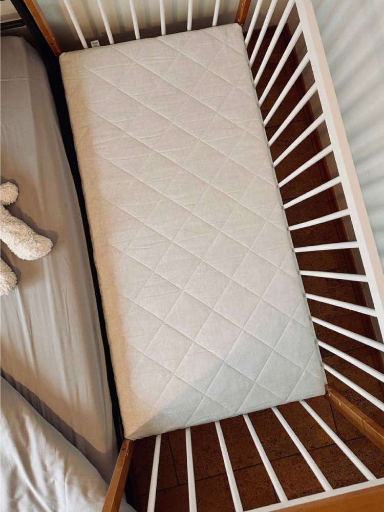 OLANT BABY кровать приставная с матрасом Elvis белый/бук - фото  6