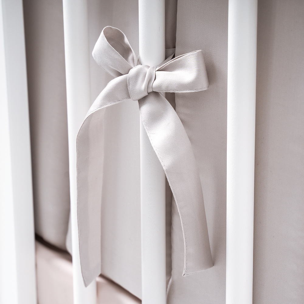 Perina защита для детской кроватки (фенс-бортик) "Sateen Collection" (жемчужно-серый) - фото  8