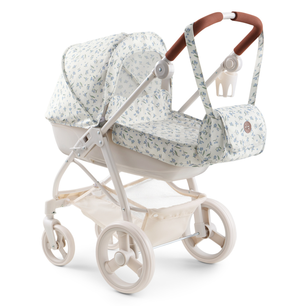 Happy Baby коляска для кукол Эшли (Ashley) синие цветы / blue flowers - фото  10