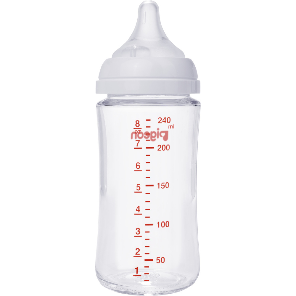 Pigeon бутылочка для кормления Перисталик Плюс с широким горлом 240 мл стекло - фото  2