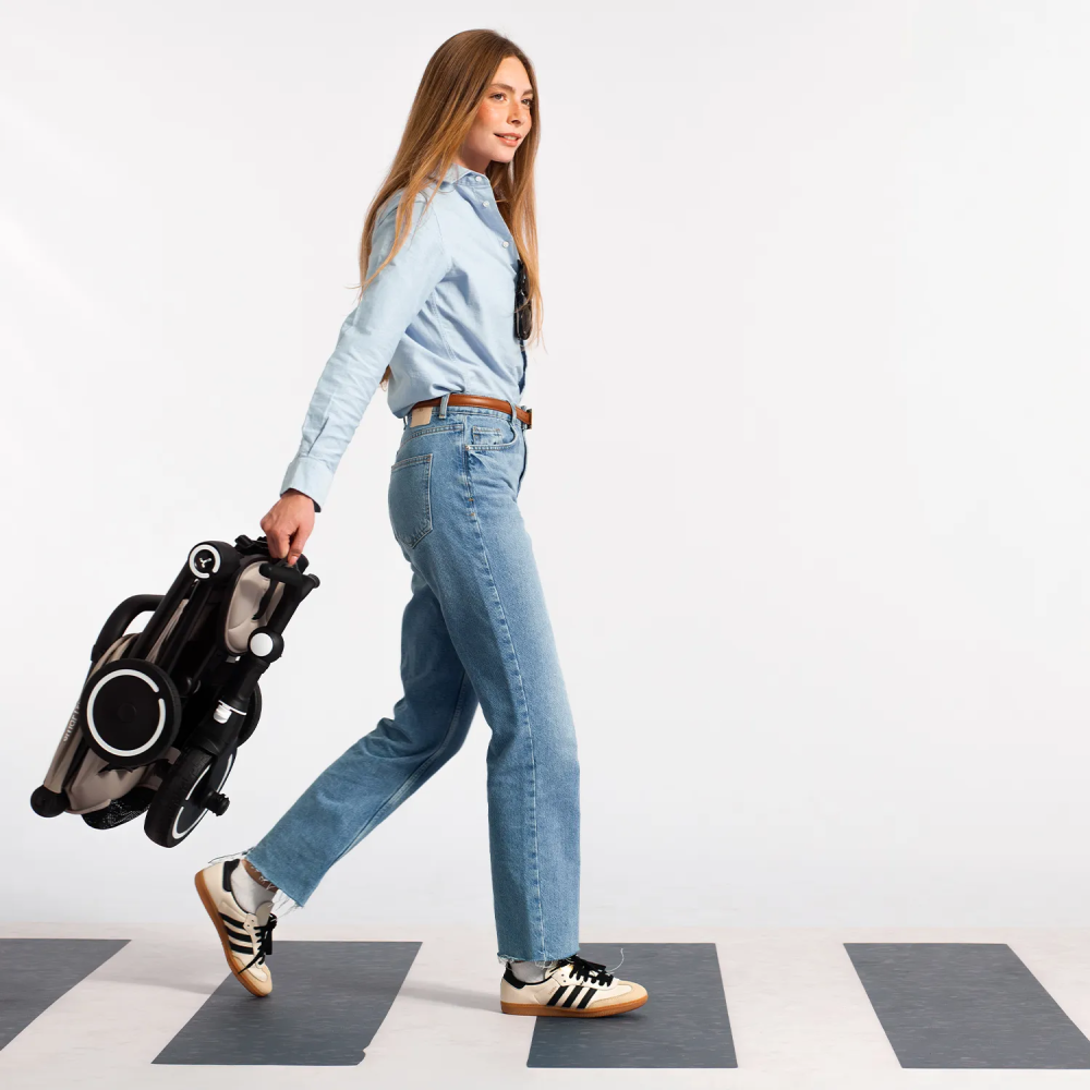 SMARTRIKE Трехколесный складной велосипед Wonder max, Stone Beige - фото  16