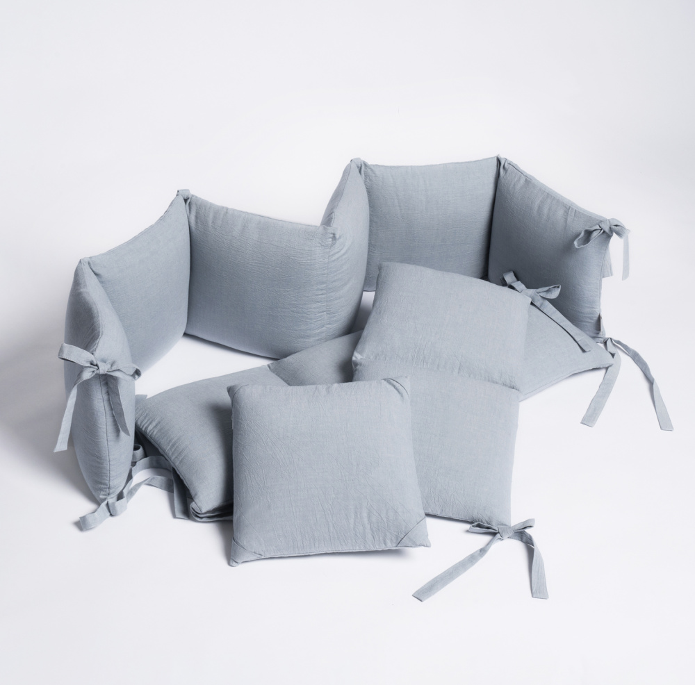 Perina защита для детской кроватки (бампер универсальный) &quot;Soft Cotton&quot; (голубой) 