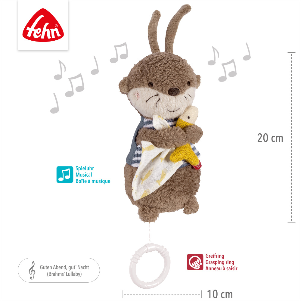 FEHN игрушка-подвеска музыкальная Выдра Тео - фото  4