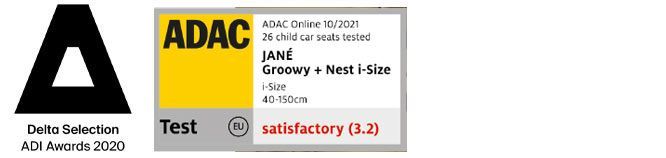 JANE Concord Автокресло Groowy+Nest (40-150 см, 0-12 лет) гр.0/1/2/3 Matt black- УЦЕНКА Витрина - фото  5