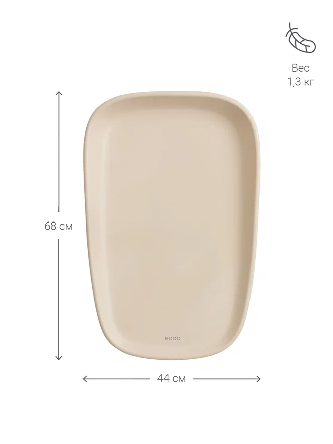 Edda пеленальный матрасик с эффектом ComfortWarm, Лён - фото  3