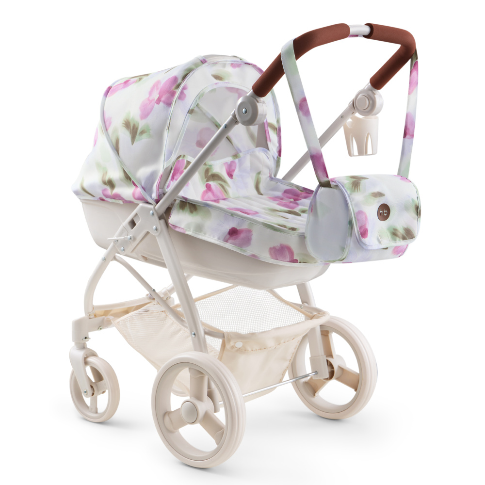 Happy Baby коляска для кукол Эшли (Ashley) сиреневые цветы / lilac flowers - фото  10