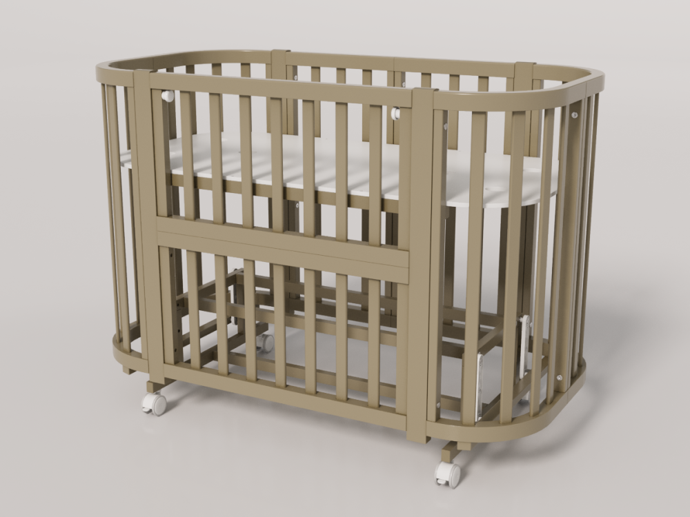 OLANT BABY кровать-трансформер с маятником Vila кашемир