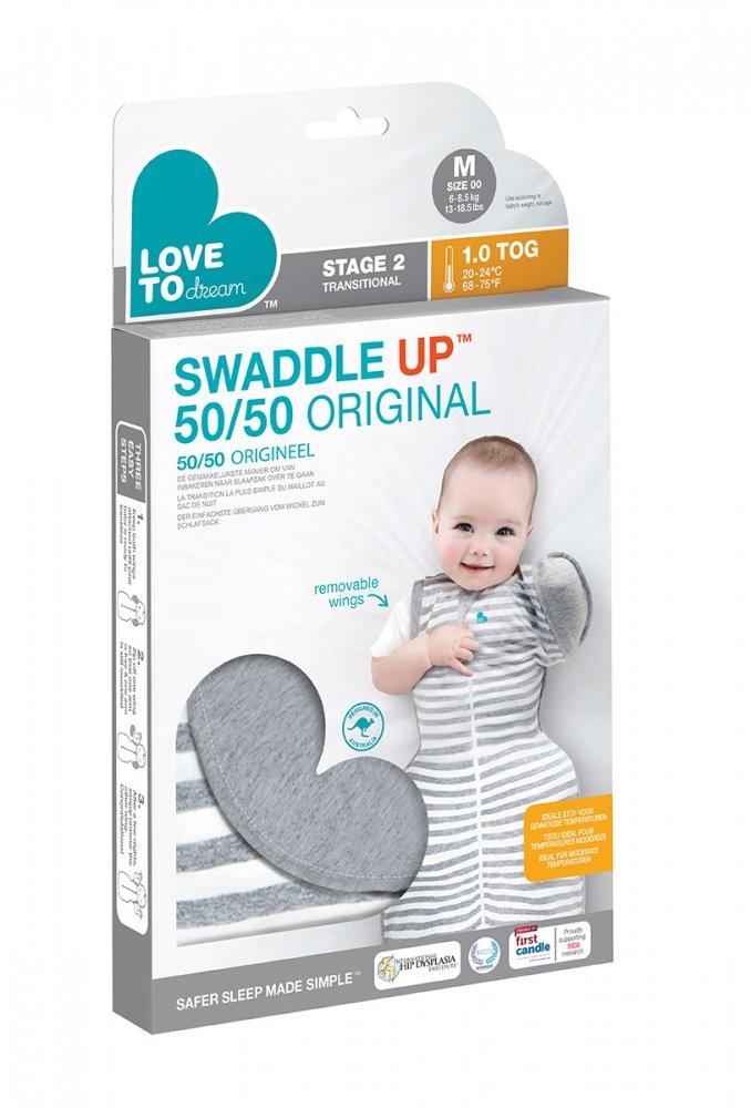 Love To Dream комбинезон спальный 50/50 Swaddle Up Original серый L20