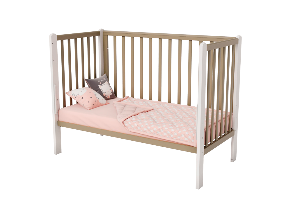 OLANT BABY кровать с маятником Bliss кашемир/белый - фото  5