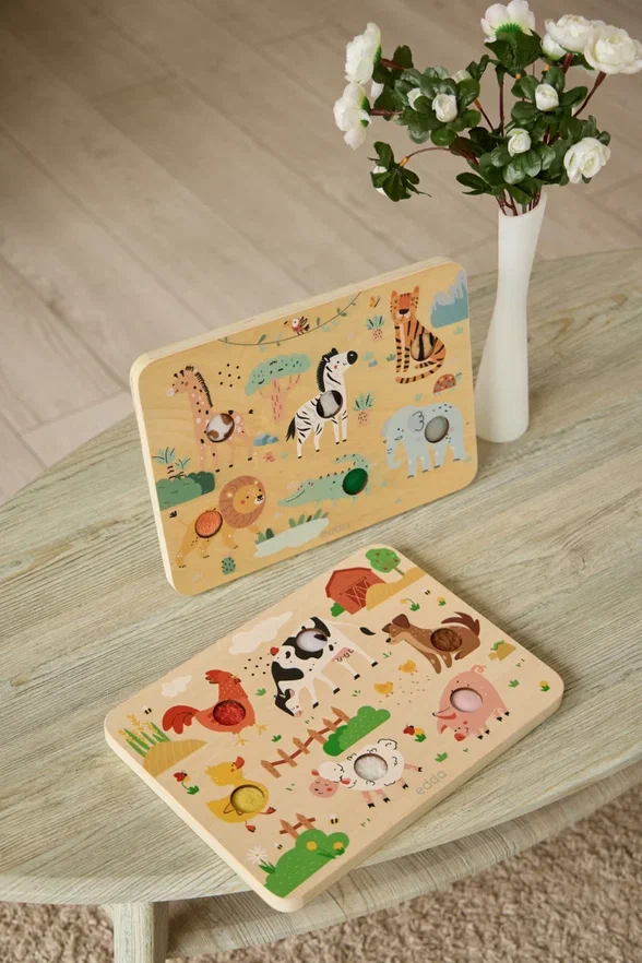 Edda тактильно-звуковая доска развивающая Сафари - фото  3