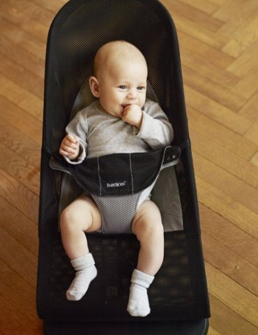 BabyBjorn кресло-шезлонг Balance Soft черный с серым