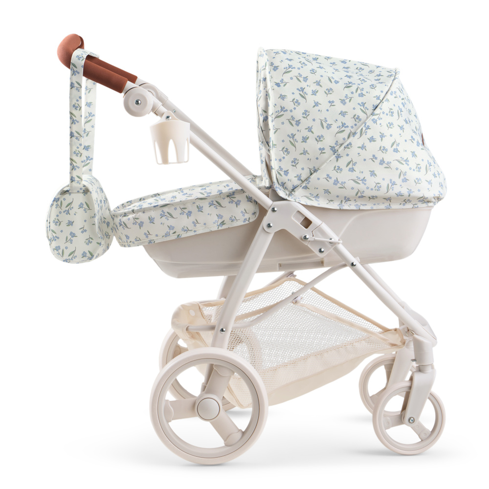 Happy Baby коляска для кукол Эшли (Ashley) синие цветы / blue flowers - фото  12