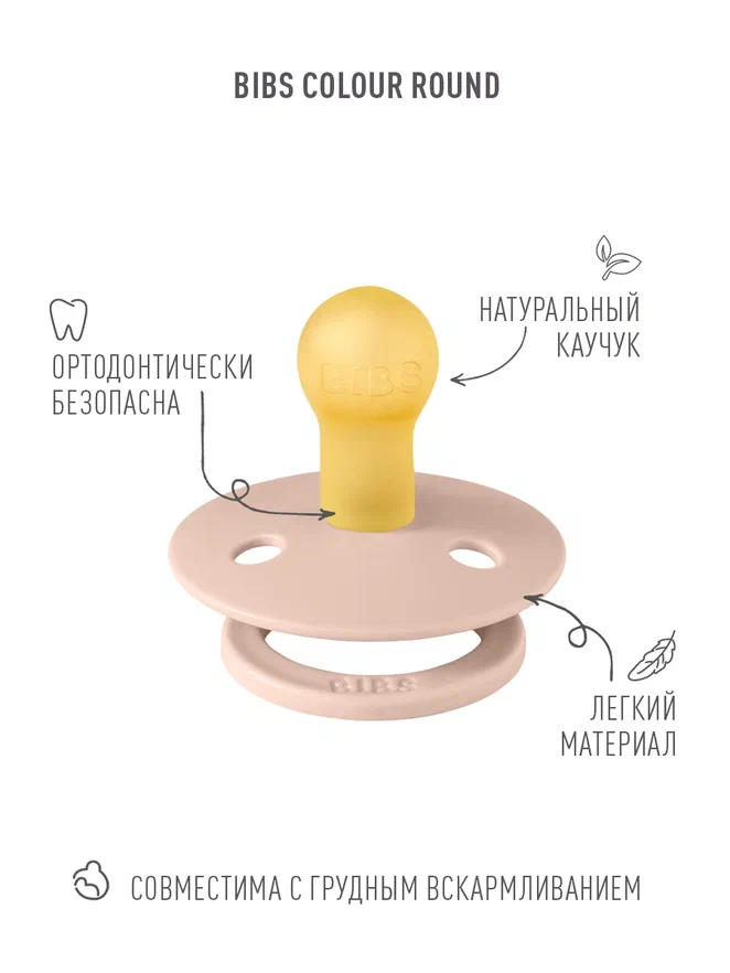 BIBS набор пустышек 0+ Try-it 4 штуки, Blush - фото  4