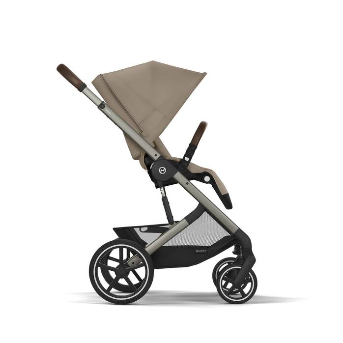 Cybex Коляска 2в1 Balios S Lux TPE Almond Beige в комплекте со спальным блоком Cot S и дождевиками - фото  5