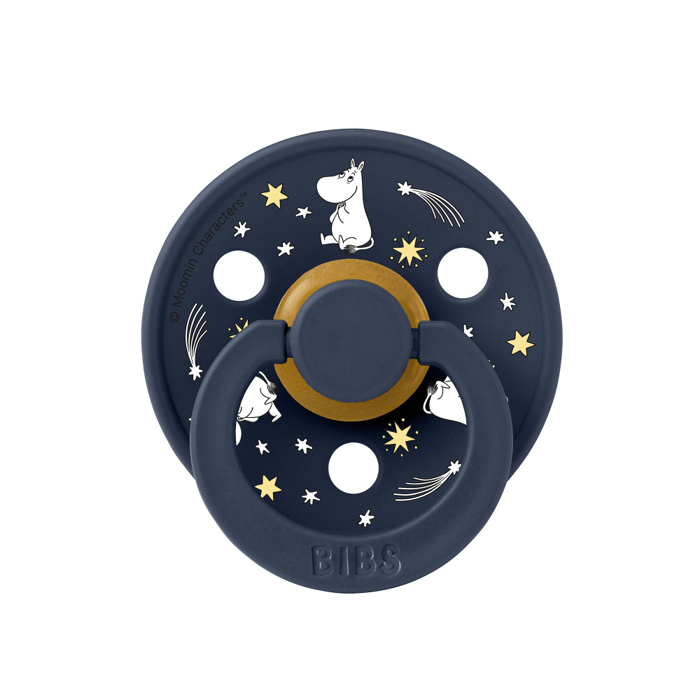 BIBS пустышка латексная Moomin Colour - Good Night - Deep Space