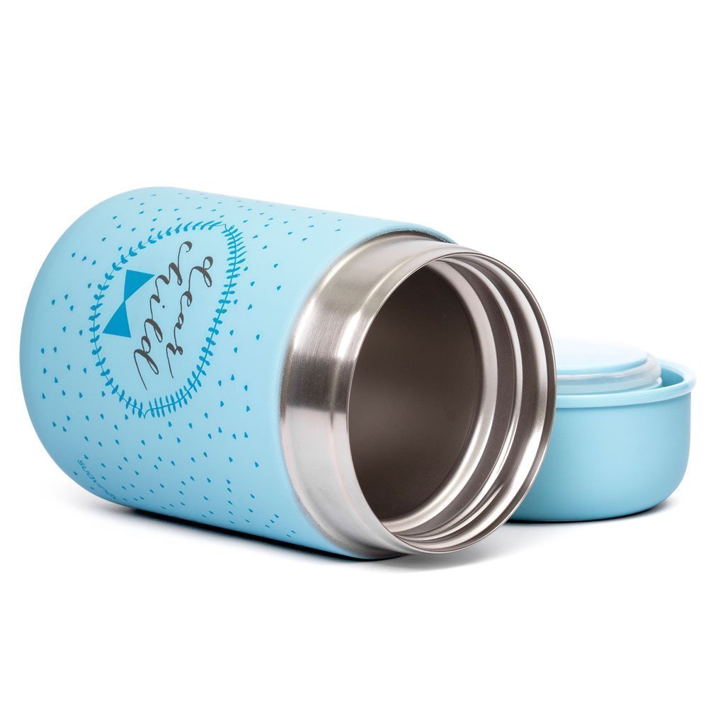 Suavinex термос для еды 350 мл Meaningful Life голубой - фото  2