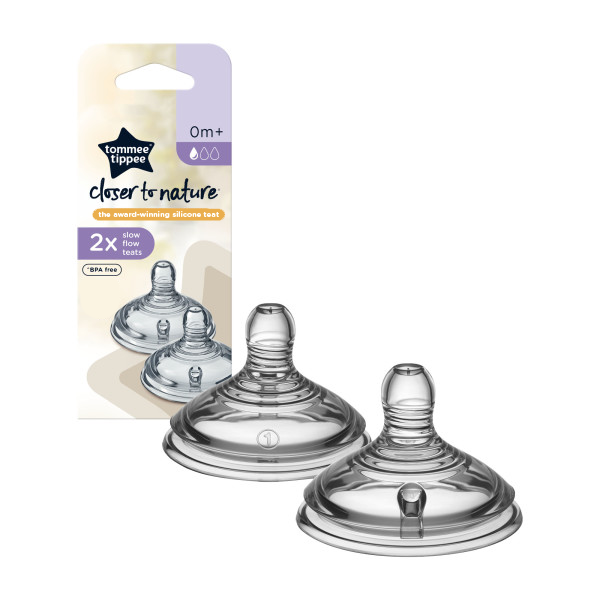 Tommee Tippee соска силиконовая для бутылочки Closer to nature, медленный поток, 0+, 2 шт. - фото  4