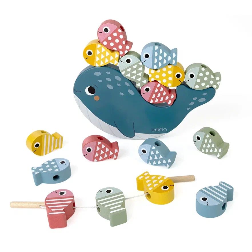 Edda шнуровка - балансир Кит и рыбки