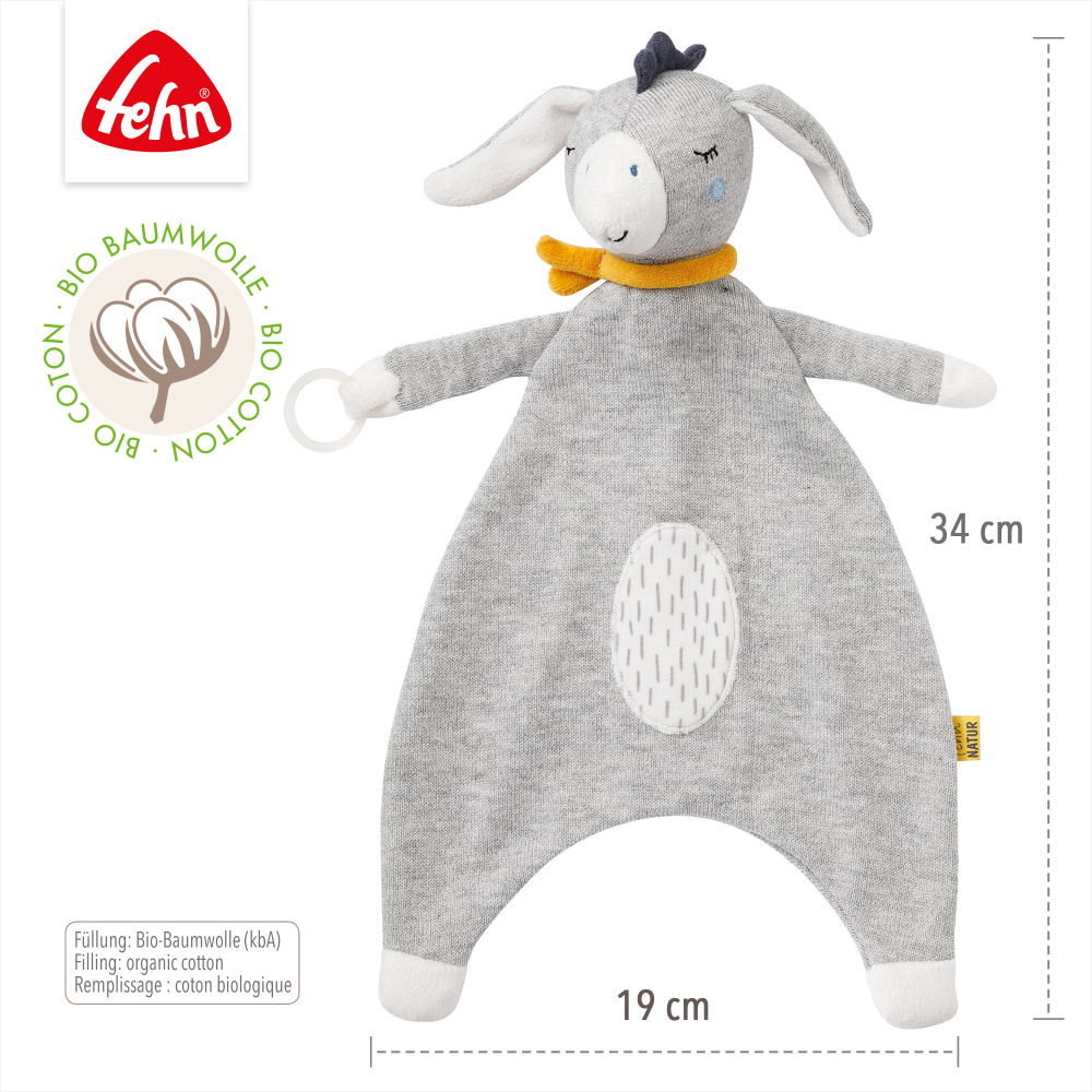 FEHN игрушка-комфортер Ослик NATUR - фото  4