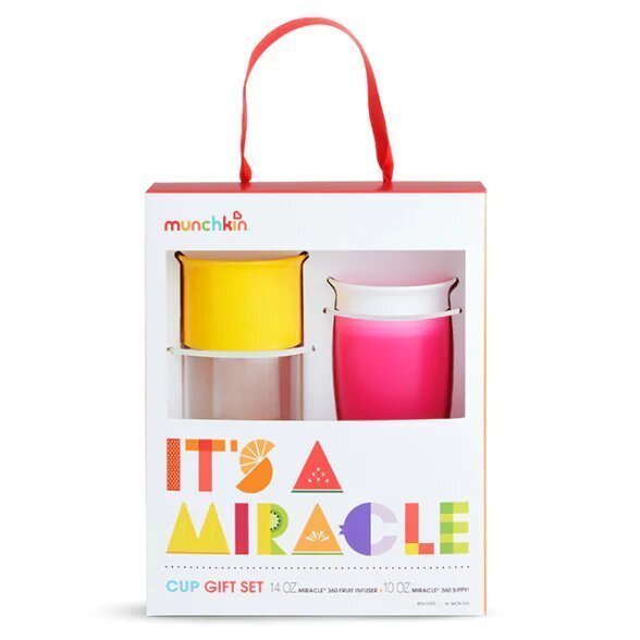 Munchkin подарочный набор It’s a Miracle™ розовый/желтый с 18 мес. - фото  7