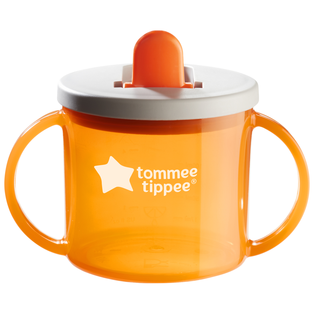 Tommee Tippee чашка-непроливайка первая 190 мл.с 4 мес., оранжевый NEW