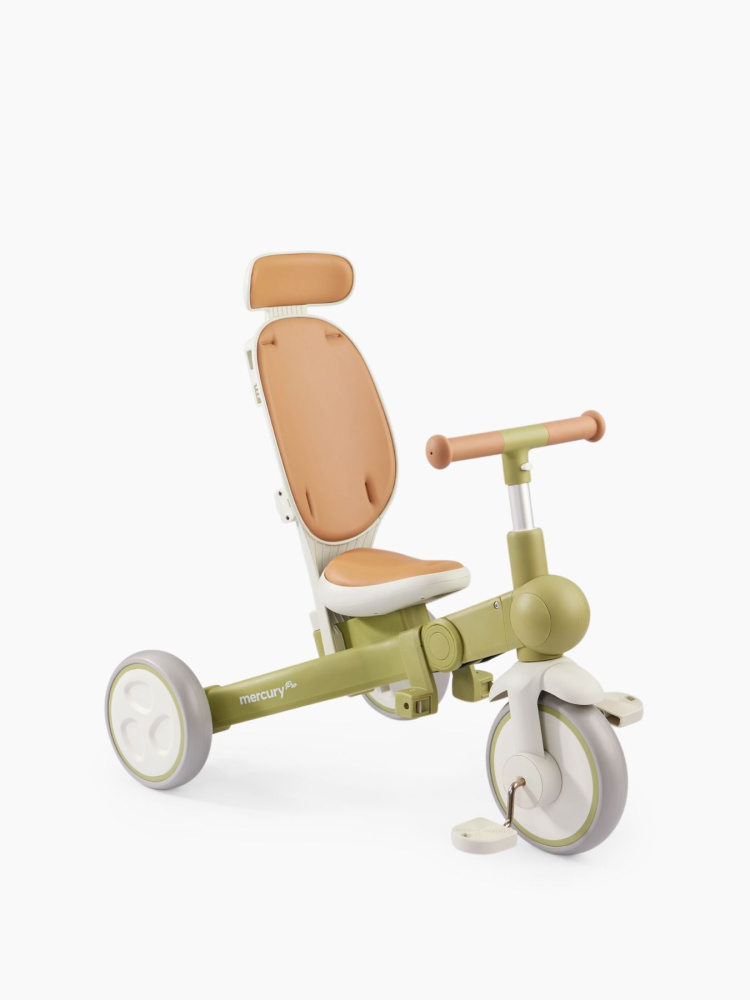 Happy Baby велосипед складной трёхколёсный Mercury Pro, olive - фото  19