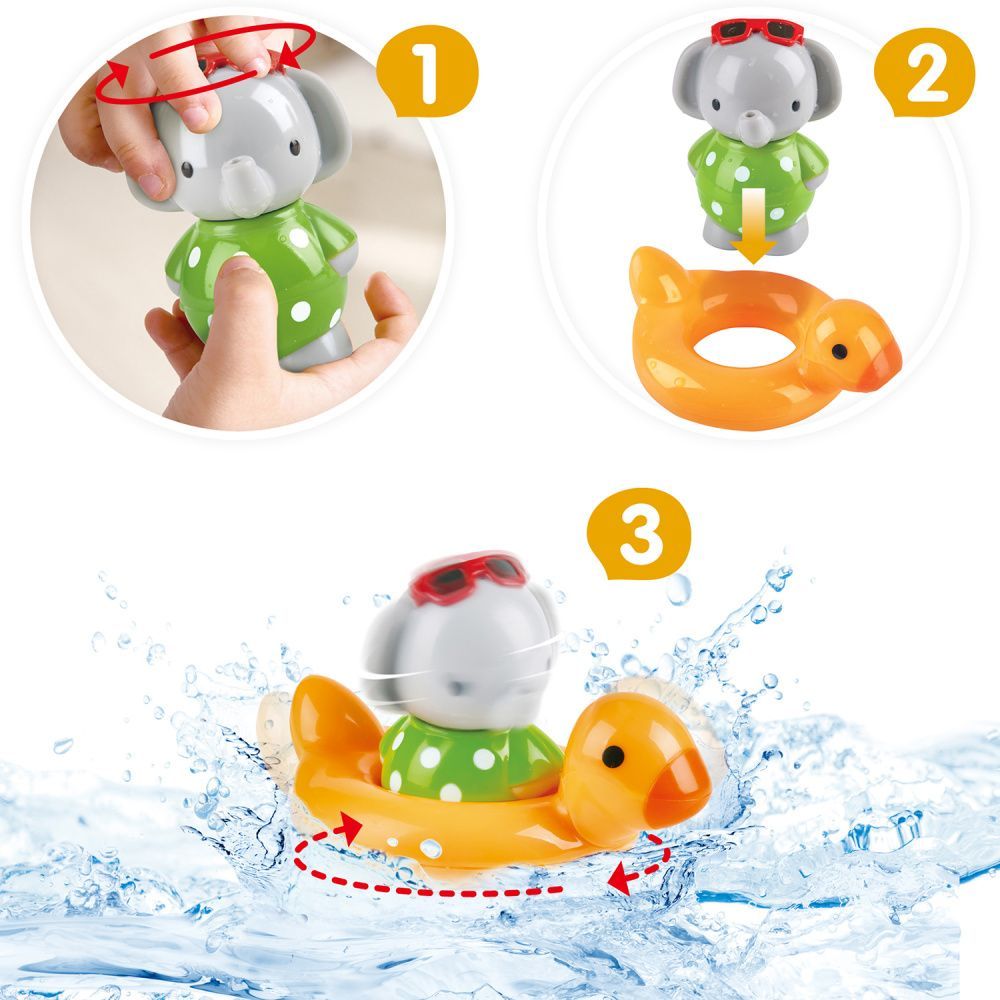 Hape игрушка заводная для ванны Слоник - фото  2