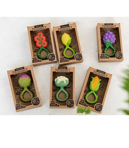 Oli&Carol игрушка-погремушка-прорезыватель Cauliflower - фото  6