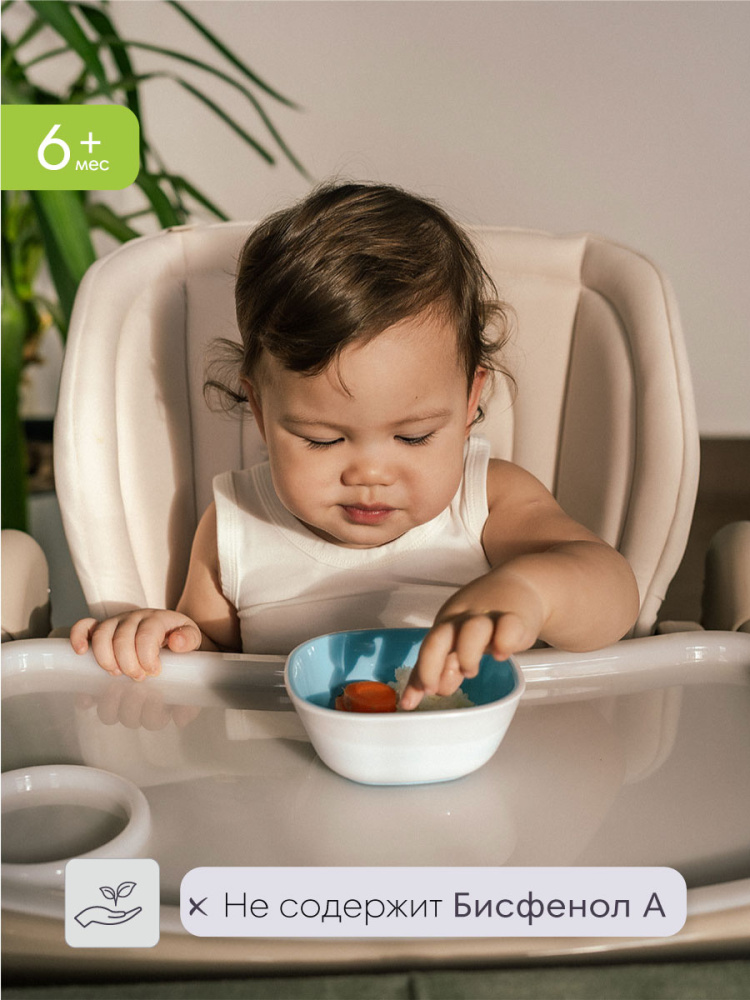 Munchkin тарелки миски детская  Splash™ набор 2шт. с 6 мес., голубая зеленая - фото  6