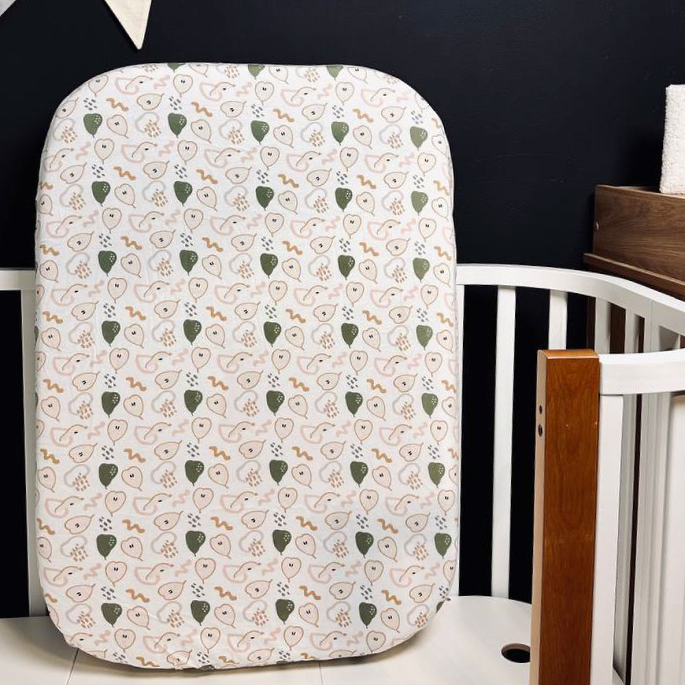 OLANT BABY пеленка на резинке 100х70 см Pear with me LOVE - фото  5