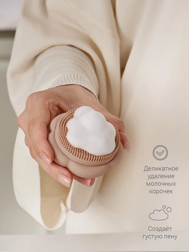 Edda мочалка для мытья головы и тела силикон Пудра - фото  2