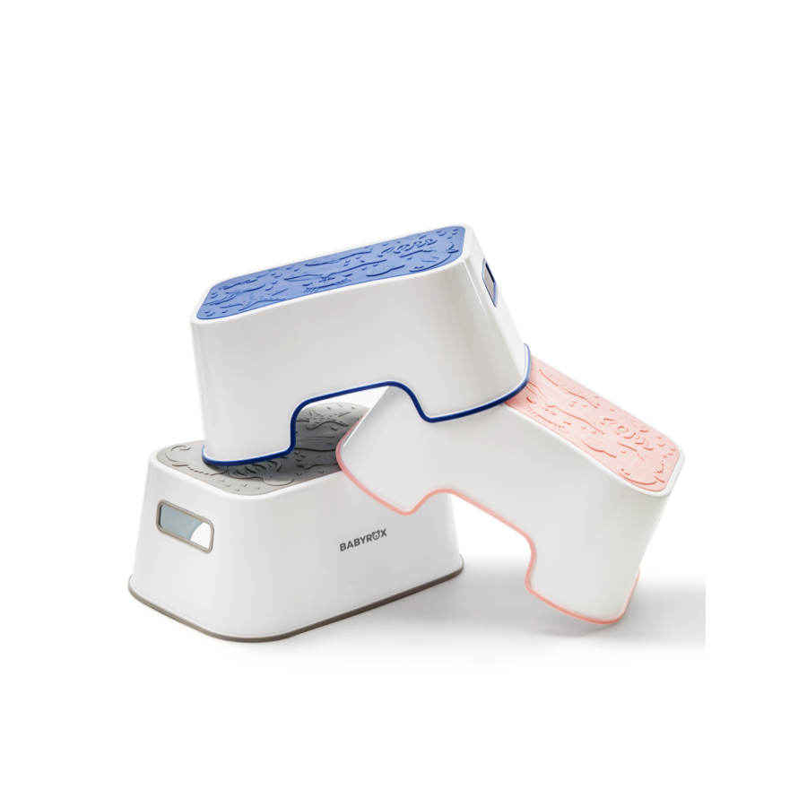 BABYROX стульчик-подставка Step Stool белый с синим - фото  7