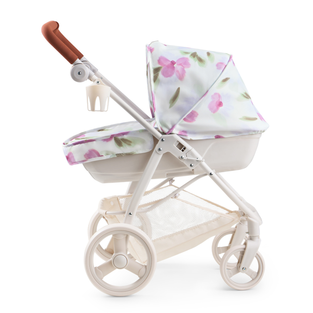 Happy Baby коляска для кукол Эшли (Ashley) сиреневые цветы / lilac flowers - фото  13